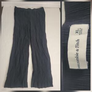 Abercrombie & Fitch Pull On Pants Womens Sz XL Crinckled Straight Leg High Rise